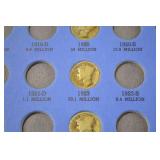 Mercury Dimes Collection in Album, 1916-1936 Assorted Dates/Mints