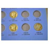 Mercury Dimes Collection in Album, 1916-1936 Assorted Dates/Mints