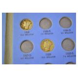 Mercury Dimes Collection in Album, 1916-1936 Assorted Dates/Mints