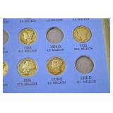 Mercury Dimes Collection in Album, 1916-1936 Assorted Dates/Mints