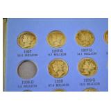 Mercury Dimes Collection in Album, 1916-1936 Assorted Dates/Mints