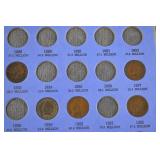US Wheat and Indian Head Cent Collection in Whitman Folders, 1880s-1940s