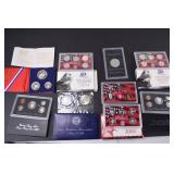 Assorted U.S. Mint Silver Proof Sets and Commemorative Coins