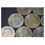 Bulk Lot of Eisenhower Dollars, Mixed Dates 1971-1978
