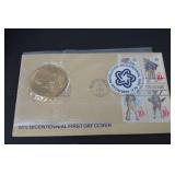 Mixed Lot of World and Collectible Coins with Bicentennial First Day Cover