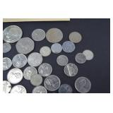 Mixed Lot of World and Collectible Coins with Bicentennial First Day Cover