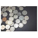 Mixed Lot of World and Collectible Coins with Bicentennial First Day Cover