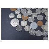 Mixed Lot of World and Collectible Coins with Bicentennial First Day Cover