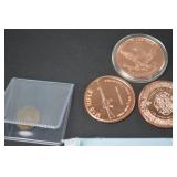 Extensive U.S. Coin and Medal Collection: Graded Quarters, Sets, and Copper Rounds