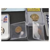 Extensive U.S. Coin and Medal Collection: Graded Quarters, Sets, and Copper Rounds