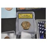 Extensive U.S. Coin and Medal Collection: Graded Quarters, Sets, and Copper Rounds