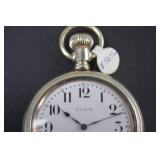 Vintage Elgin Pocket Watch with Stand and Glass Dome - MSRP $350