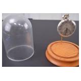 Vintage Elgin 14k gold filled Streamline Pocket Watch with Display Dome and Stand