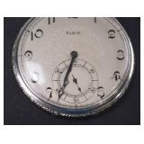 Vintage Elgin 14k gold filled Streamline Pocket Watch with Display Dome and Stand