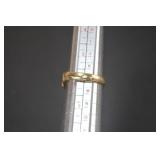 10k Gold Ring with Blue Stone, 5.76 Grams, Size 6