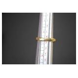 18k Yellow Gold Ring with Pearl Accent, 6.42g, Size 7