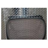 Black Mesh-Back Rolling Office Chair with Armrests