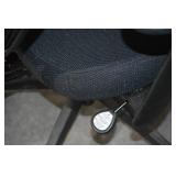 Black Mesh-Back Rolling Office Chair with Armrests