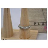 Sterling Silver Ring and Pink Pendant Necklace