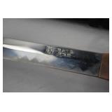 Japanese Style Katana Sword with Black Scabbard and Decorative Handle