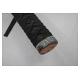 Japanese Style Katana Sword with Black Scabbard and Decorative Handle