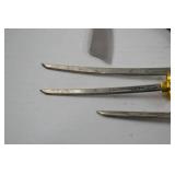 Hand Tool Lot - Folding Knives and Miniature Display Swords Assortment