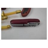Hand Tool Lot - Folding Knives and Miniature Display Swords Assortment