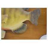 Mounted Bluegill Taxidermy Wall Decor on Wood Plaque 11 Inch