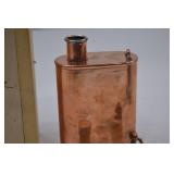 Jacob Bromwell Copper Flask with Wooden Box and Cork Stoppers