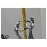 Set of three modern romantic silver-tone resin sculptures