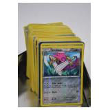 Pokemon Trading Card Lot with Foils, Tin Storage Cases