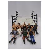 WWE Wrestling Action Figures with RAW Ring Playset
