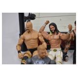 WWE Wrestling Action Figures with RAW Ring Playset