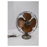 Vintage Emerson Electric Type 6250-D Desk Fan with Brass Blades