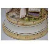 Vintage Porcelain Figural Table Lamp, 51 Inch