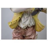 Vintage Porcelain Figural Table Lamp, 51 Inch