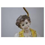 Vintage Porcelain Figural Table Lamp, 51 Inch