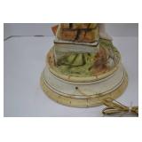 Vintage Porcelain Figural Table Lamp, 51 Inch