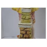 Vintage Porcelain Figural Table Lamp, 51 Inch