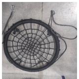 Round Web Rope Tree Swing with Heavy-Duty Metal Clips