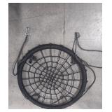 Round Web Rope Tree Swing with Heavy-Duty Metal Clips