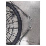 Round Web Rope Tree Swing with Heavy-Duty Metal Clips