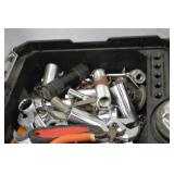 Hand tool lot in Hart rolling toolbox with Stanley screwdriver