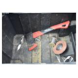 Hand tool lot in Hart rolling toolbox with Stanley screwdriver