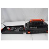 Hand Tool Lot - Drill Bit, Driver & Socket Set in Carry Case