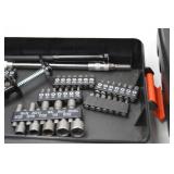 Hand Tool Lot - Drill Bit, Driver & Socket Set in Carry Case