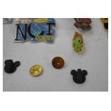 Disney Character and Theme Park Trading Pin Lot - 9 Pins Mixed Series