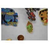 Disney Character and Theme Park Trading Pin Lot - 9 Pins Mixed Series