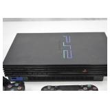 Sony PlayStation 2 Console Bundle with Controllers, Cables, and Kingdom Hearts
