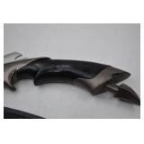 Stainless Steel Fantasy Knife with Sheath, 11 Inch Overall